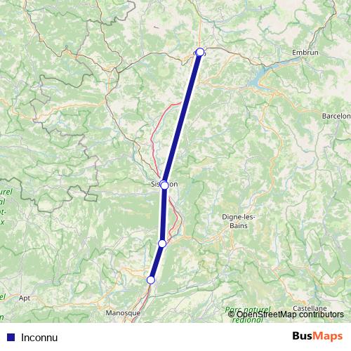 Inconnu bus Line Map