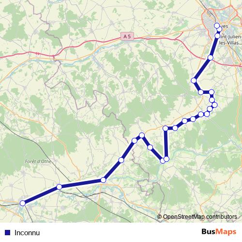 Inconnu bus Line Map
