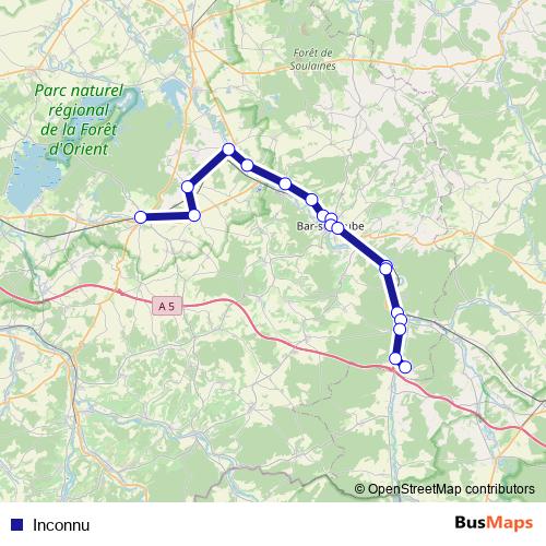 Inconnu bus Line Map