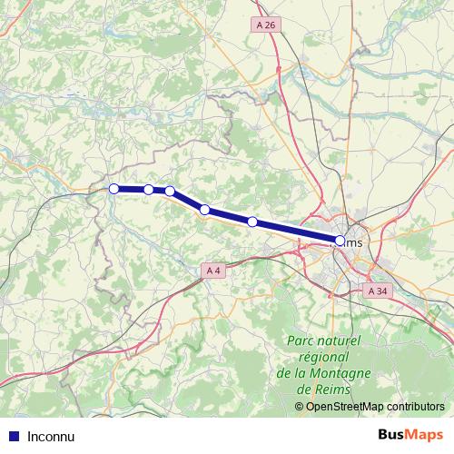 Inconnu bus Line Map