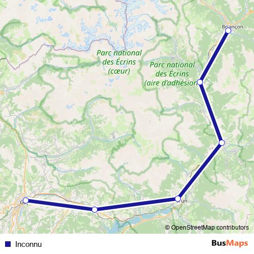 Inconnu bus Line Map
