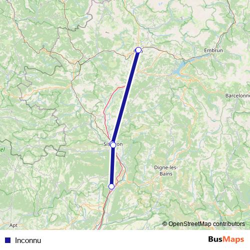 Inconnu bus Line Map