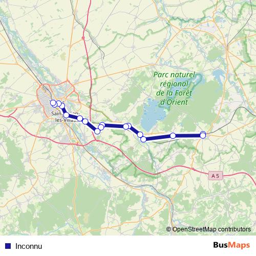 Inconnu bus Line Map
