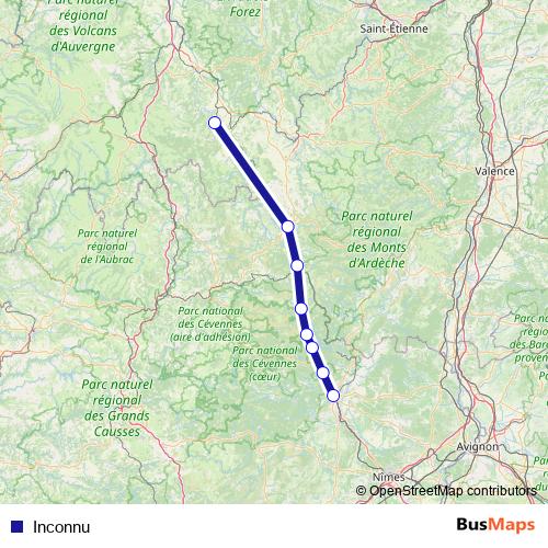 Inconnu bus Line Map