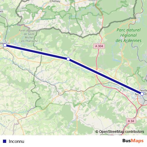 Inconnu bus Line Map