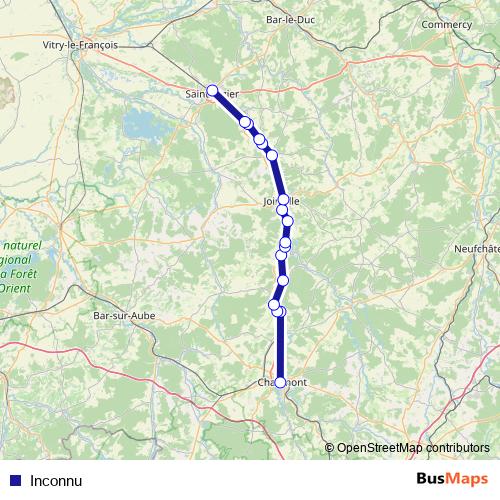 Inconnu bus Line Map