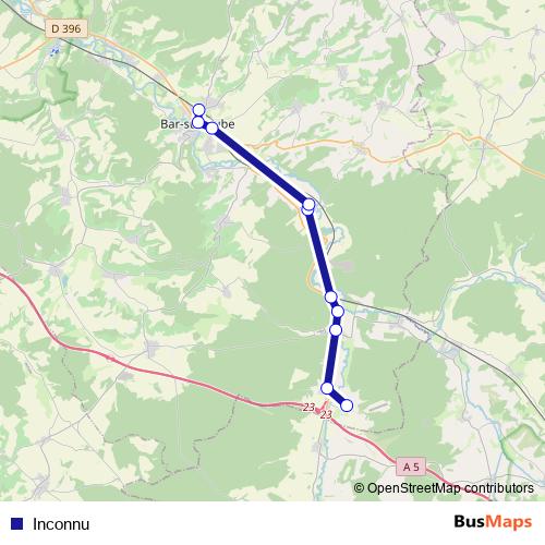 Inconnu bus Line Map