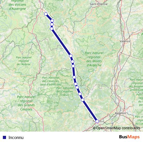 Inconnu bus Line Map