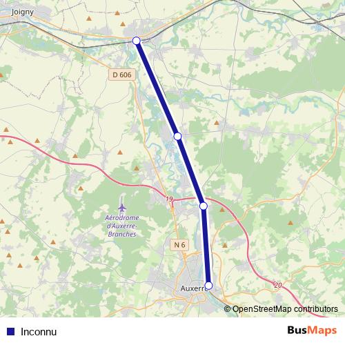 Inconnu bus Line Map