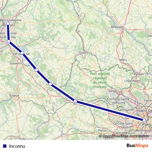 Inconnu bus Line Map