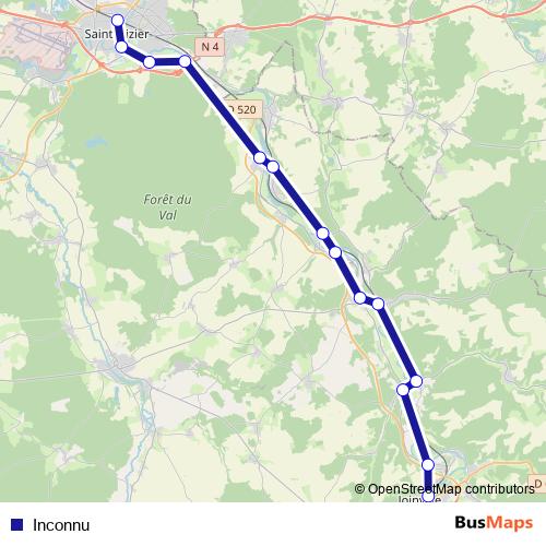 Inconnu bus Line Map