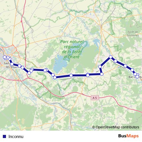Inconnu bus Line Map