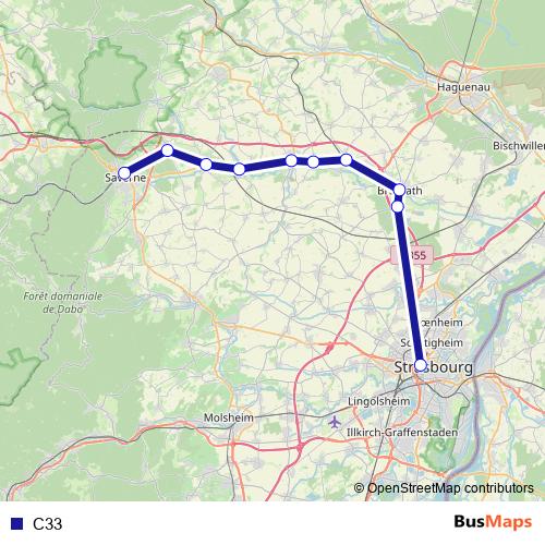 C33 bus Line Map