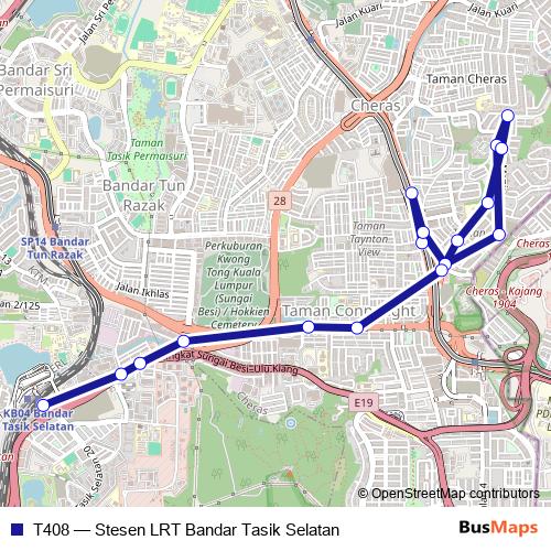 T408 bus Line Map
