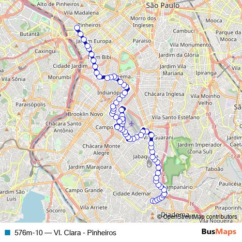 576m-10 bus Line Map