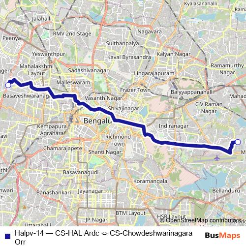 Halpv-14 bus Line Map