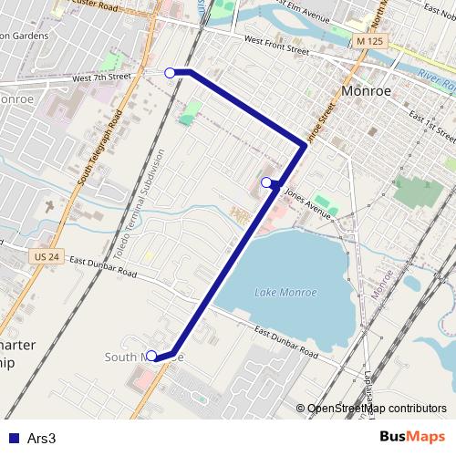 Ars3 bus Line Map