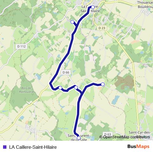 LA Caillere-Saint-Hilaire bus Line Map