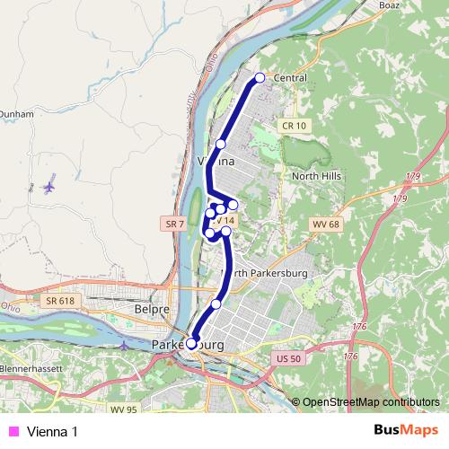 Vienna 1 bus Line Map