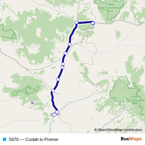 S670 bus Line Map