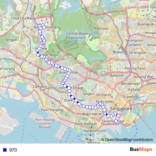 970 bus Line Map