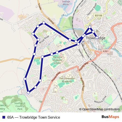 65A bus Line Map