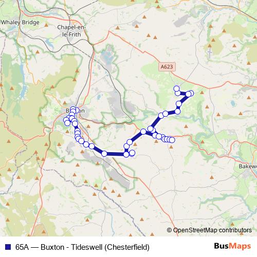 65A bus Line Map