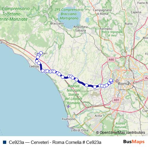 Ce923a bus Line Map
