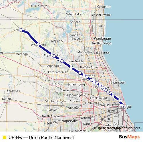 UP-Nw rail Line Map