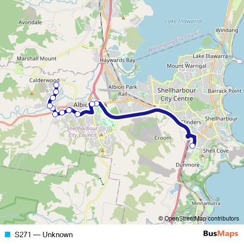 S271 bus Line Map