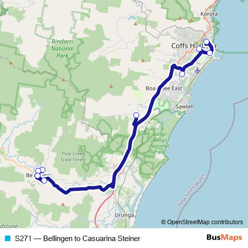 S271 bus Line Map