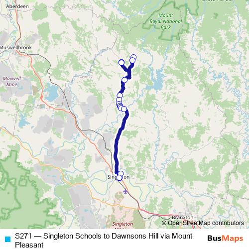 S271 bus Line Map