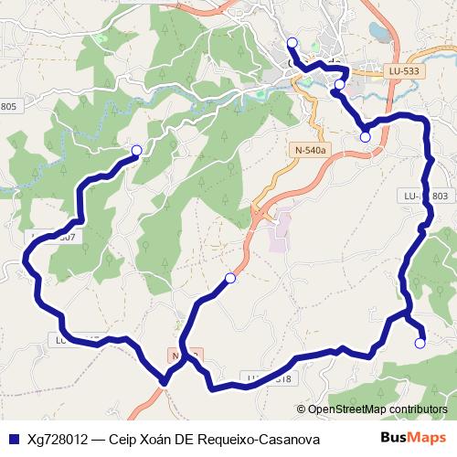 Xg728012 bus Line Map