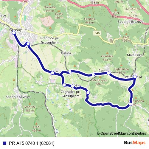 PR A15 0740 1 (62061) bus Line Map