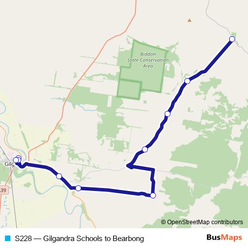 S228 bus Line Map