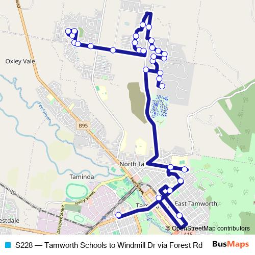 S228 bus Line Map