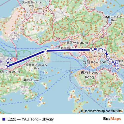E22x bus Line Map