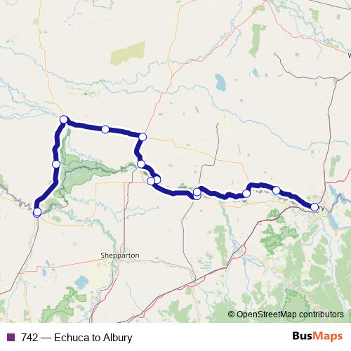 742 bus Line Map