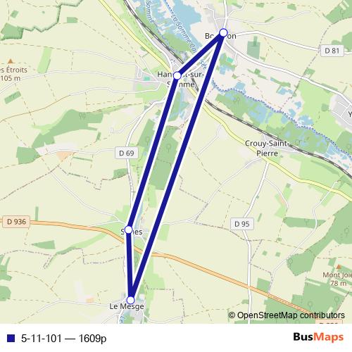 5-11-101 bus Line Map