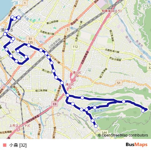 小森 [32] bus Line Map