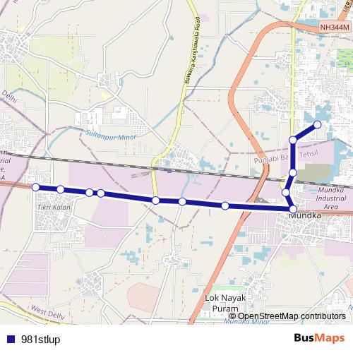 981stlup bus Line Map