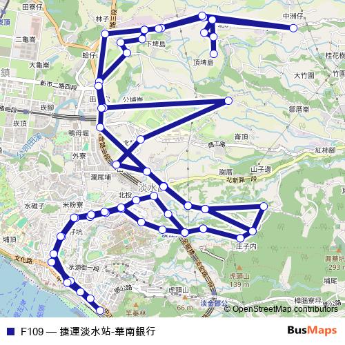 F109 bus Line Map