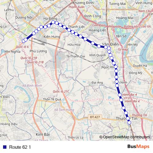 Route 62 1 bus Line Map