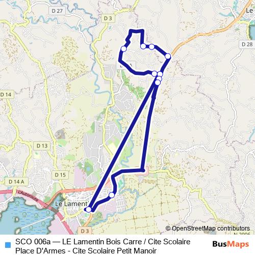 SCO 006a bus Line Map