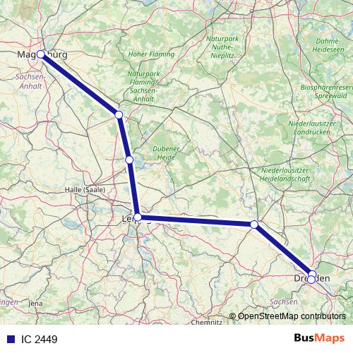 IC 2449 rail Line Map