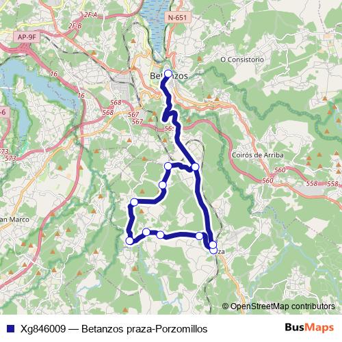 Xg846009 bus Line Map