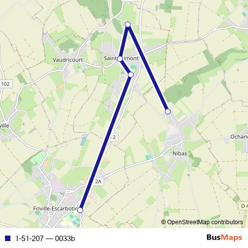 1-51-207 bus Line Map