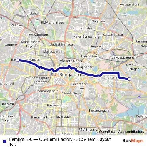 Bemljvs B-6 bus Line Map
