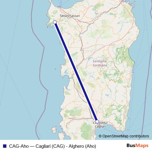 CAG-Aho air Line Map