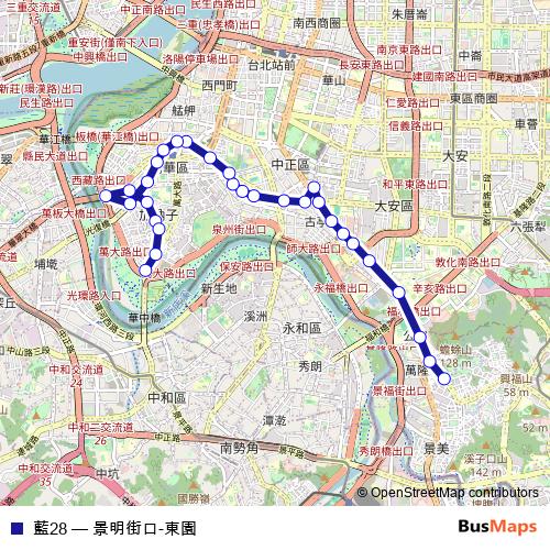 藍28 bus Line Map